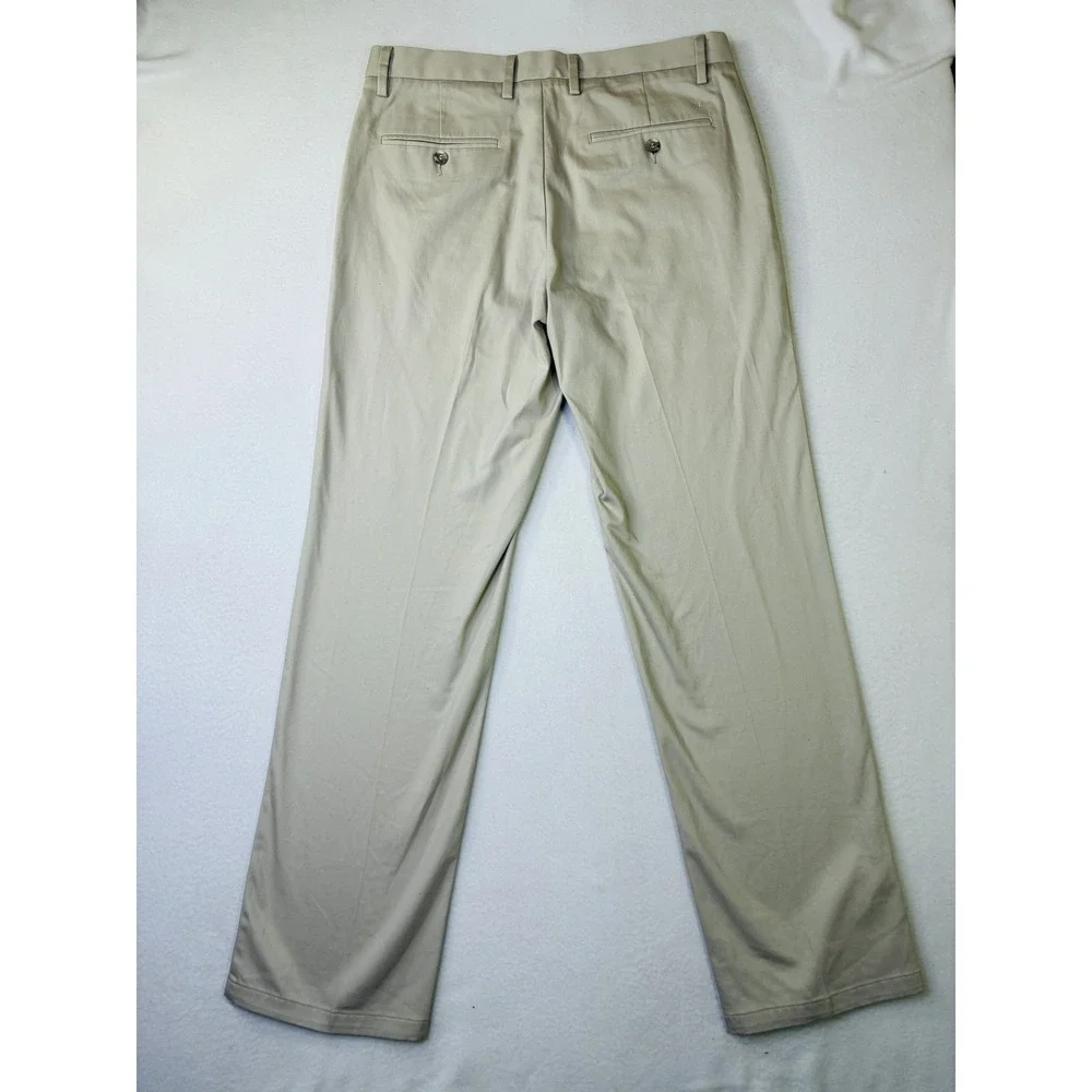 Dockers Mens Khaki Chino Pants Tan Straight Leg Stretch 32x32 Cotton Blend